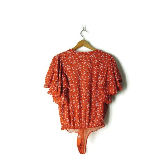 Free People Call Me Later Printed Bodysuit blouse - Picture 4 of 12